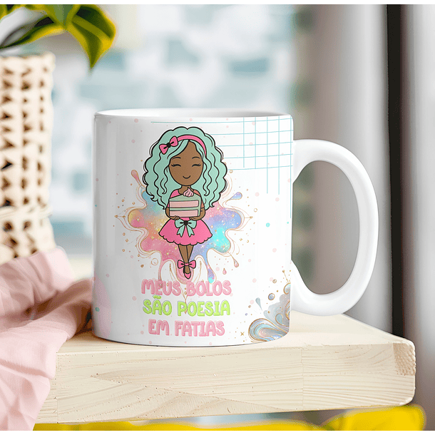 10 Artes para Caneca Confeitaria Mascot Cute Arquivo Editável  6