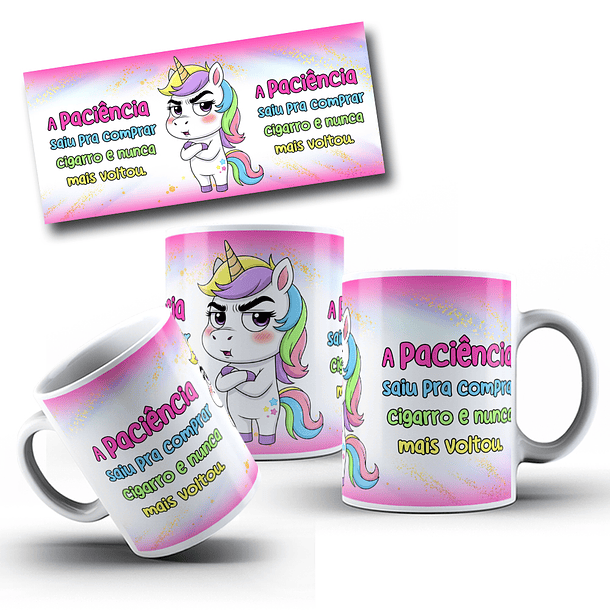 10 Artes para Caneca Unicornio Debochado Arquivo em Jpg 10