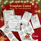 Arquivo para Natal Tag  Adesivo  Cartão Agradecimento Tradicional Arquivo Editável em Canva 2