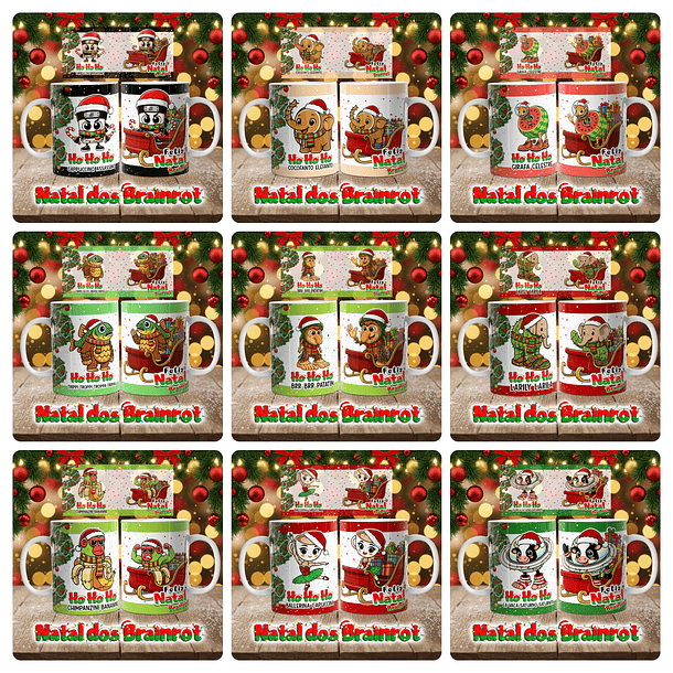 28 Artes para Caneca O Natal dos Brainrots Arquivo em Png  1
