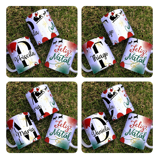 59 Artes para Caneca Camisa e Azulejo Alfabeto Natalino Natal Arquivo Editável  3