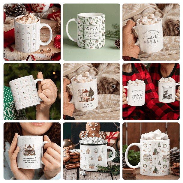 50 Artes para Caneca Natal + Alfabeto Arquivo Editável 2