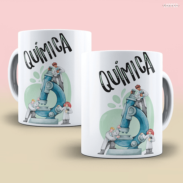 Artes Caneca Profissão Quimica Arquivo Editável 1