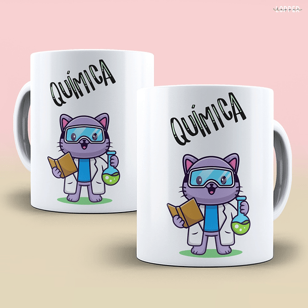 Artes Caneca Profissão Quimica Arquivo Editável 2