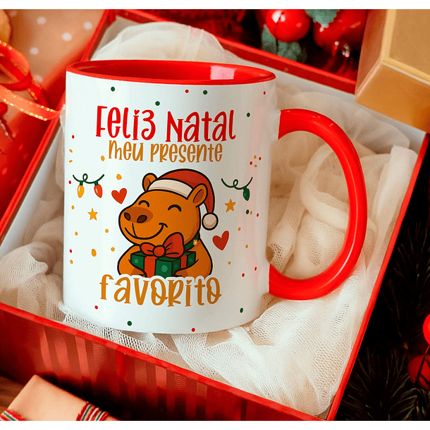 12 Artes para Caneca Capivara Natalina Arquivo Editável  1
