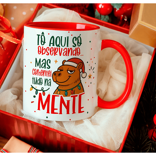 12 Artes para Caneca Capivara Natalina Arquivo Editável  2