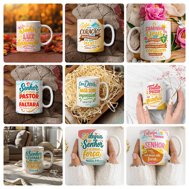 28 Artes para Caneca e Azulejo Versiculos Biblicos Frases Arquivo Editável 1