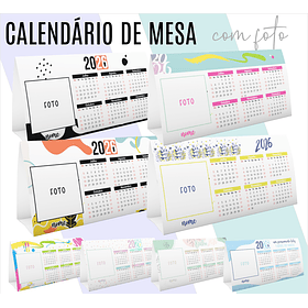 31 Artes para Caneca  + Calendário de Mesa e Calendário de Parede 2026 Arquivo Editável 