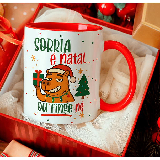 12 Artes para Caneca Capivara Natalina Arquivo Editável  4