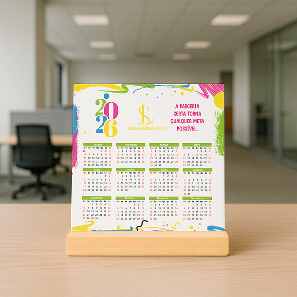 9 Artes para Azulejo Corporativo Calendário Arquivo editável  4