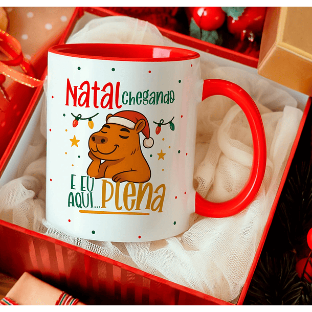 12 Artes para Caneca Capivara Natalina Arquivo Editável  6