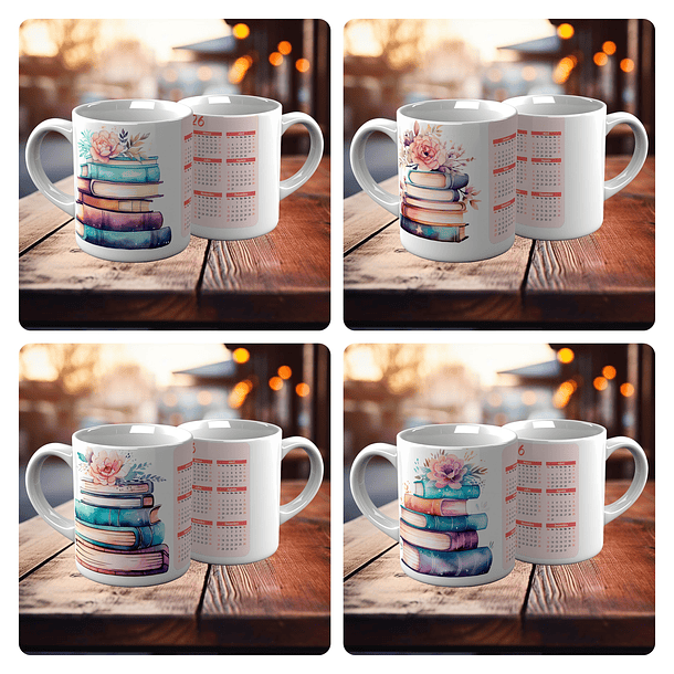 31 Artes para Caneca  + Calendário de Mesa e Calendário de Parede 2026 Arquivo Editável  3