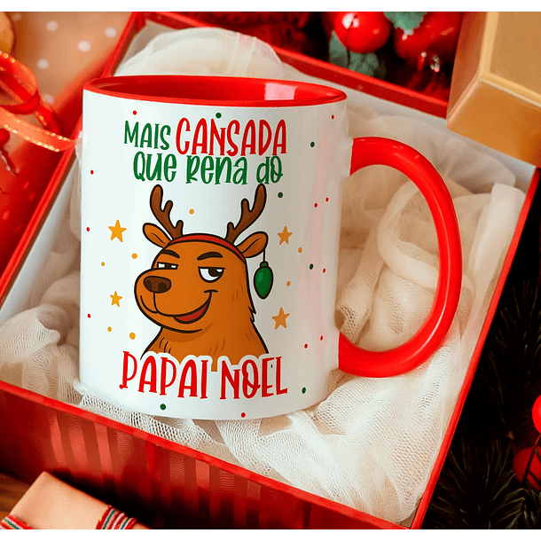 12 Artes para Caneca Capivara Natalina Arquivo Editável  7