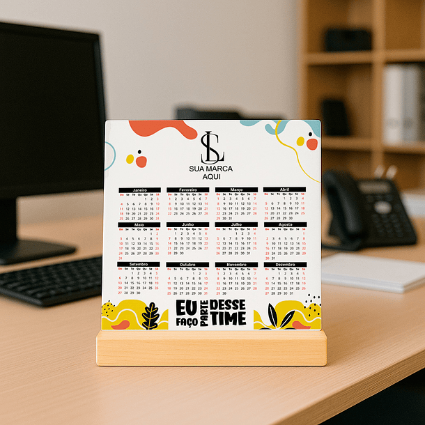9 Artes para Azulejo Corporativo Calendário Arquivo editável  8