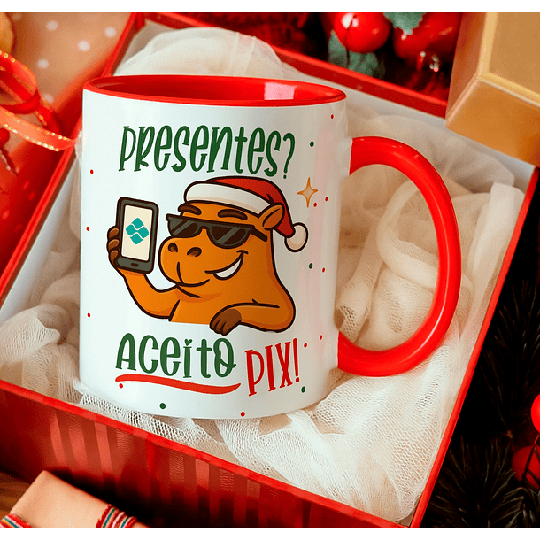 12 Artes para Caneca Capivara Natalina Arquivo Editável  10