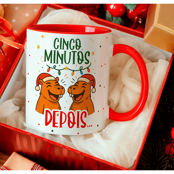 12 Artes para Caneca Capivara Natalina Arquivo Editável  12