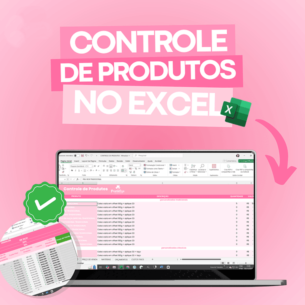 Arquivo Planilha para controle de Caixa Produto e Pedidos Editável em Excel 5