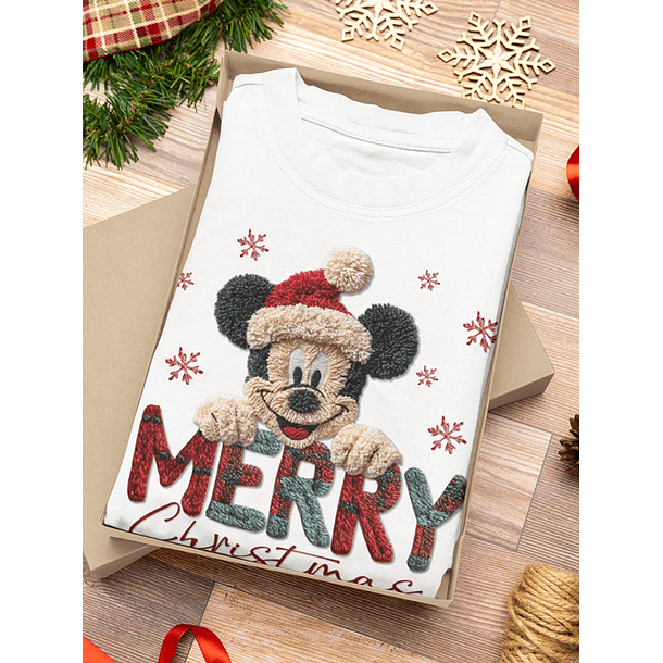 48 Artes para Camisa Natal com Efeito Bordado Arquivo em Png 9