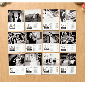 Arquivo Calendário Polaroid Ímã com Foto Arquivo em Pdf 