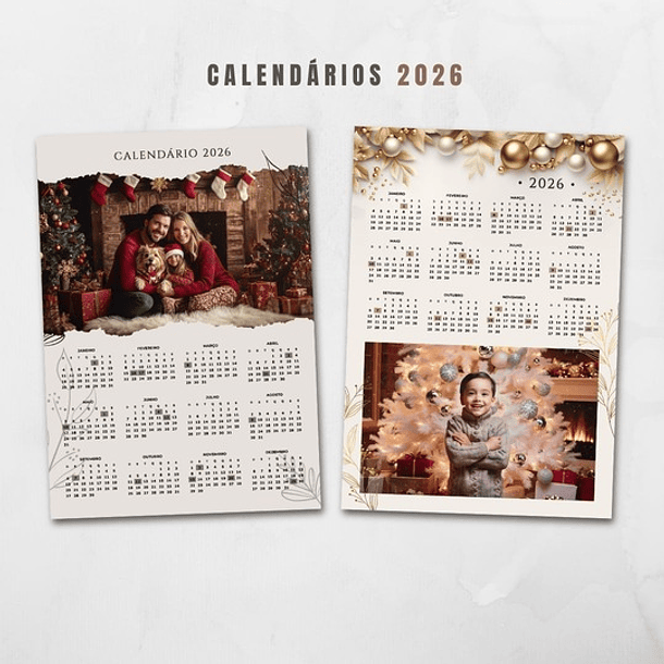 30 Artes para Calendarios Com Foto 2026 Arquivo em Png  3