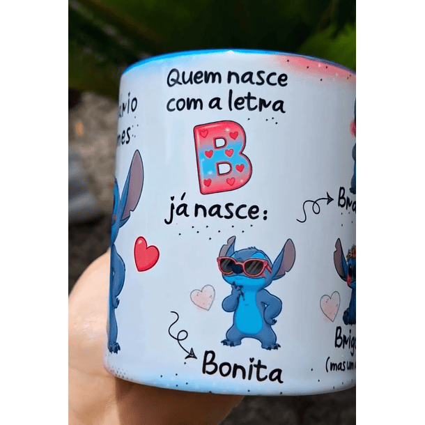 Artes para Caneca Abecedário dos Nomes Stitch de A a Z Arquivo em Png 2