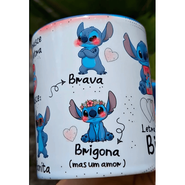 Artes para Caneca Abecedário dos Nomes Stitch de A a Z Arquivo em Png 3