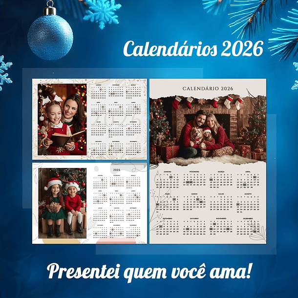 30 Artes para Calendarios Com Foto 2026 Arquivo em Png  7
