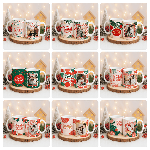 72 Artes para Caneca Camisa e Azulejo Natal Com Foto Arquivo Editável 5