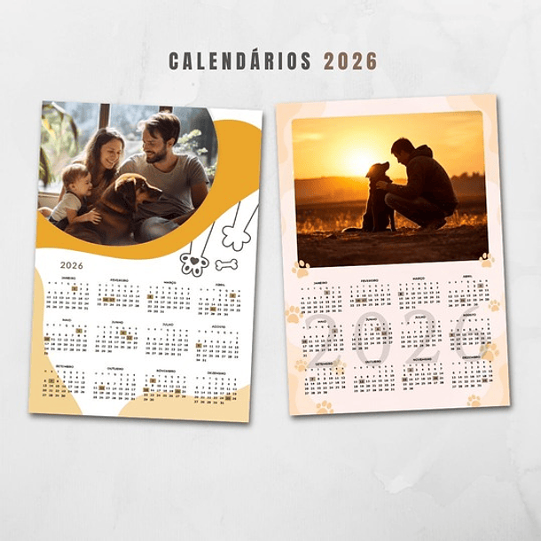 30 Artes para Calendarios Com Foto 2026 Arquivo em Png  11