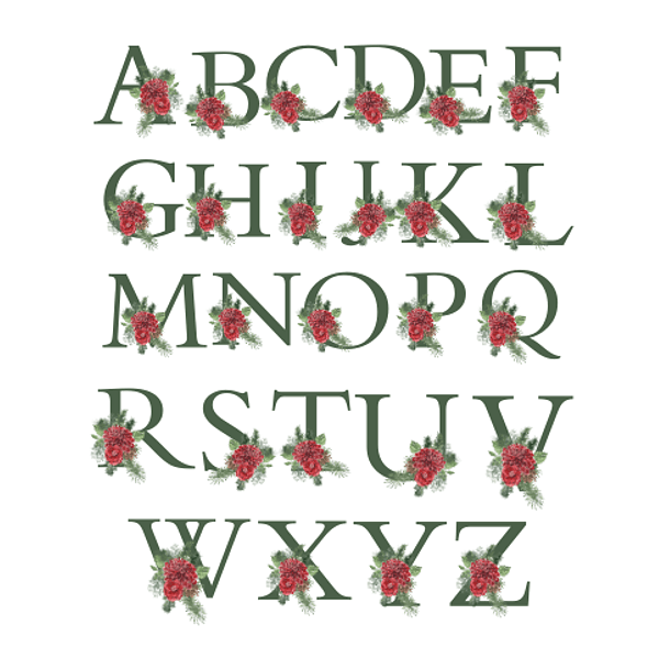 Kit Alfabeto Natalino Clean Arquivo em Png 3