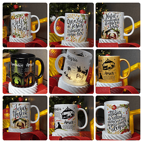 35 Artes para Caneca e Azulejo Natal Arquivo em Png