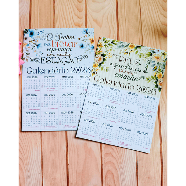 Arquivo Calendário Cristão Floral 2026 Arquivo em Jpg 7
