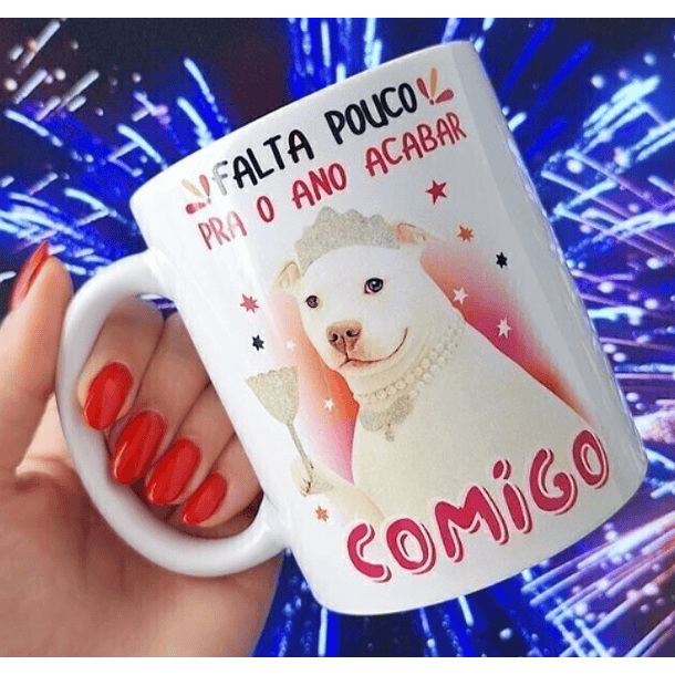 Arte Caneca Falta pouco pra o ano acabar...COMIGO Arquivo em Jpg  