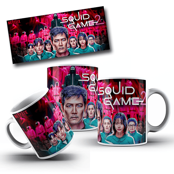 Artes Caneca Squid Game 2 Arquivo em Jpg  