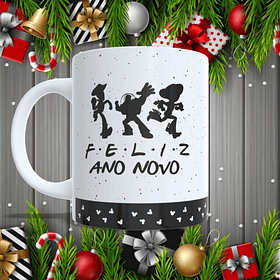 7 Artes para Caneca Disney Ano Novo 2026 Arquivo Editável 