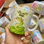 2 Artes para Caneca Amigas Cobra e Galinha Arquivo em Png 2