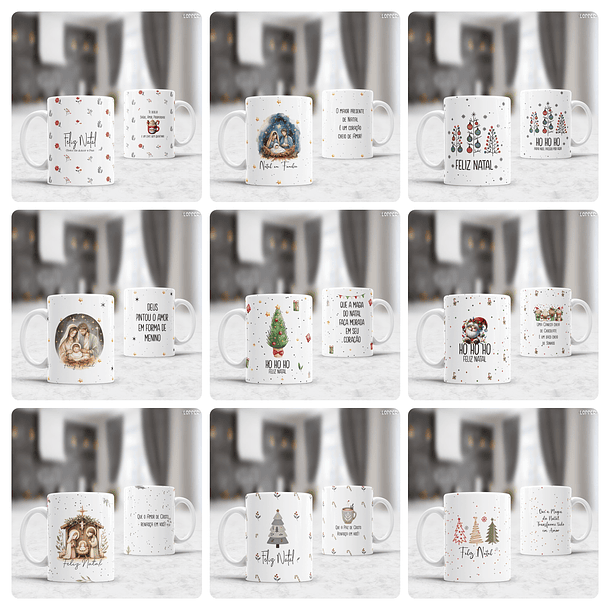 15 Artes para Caneca e Xicara Natal Minimalista Arquivo Editável   1