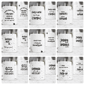 10 Artes para Canecas Divertidas Frases Arquivo Editável 