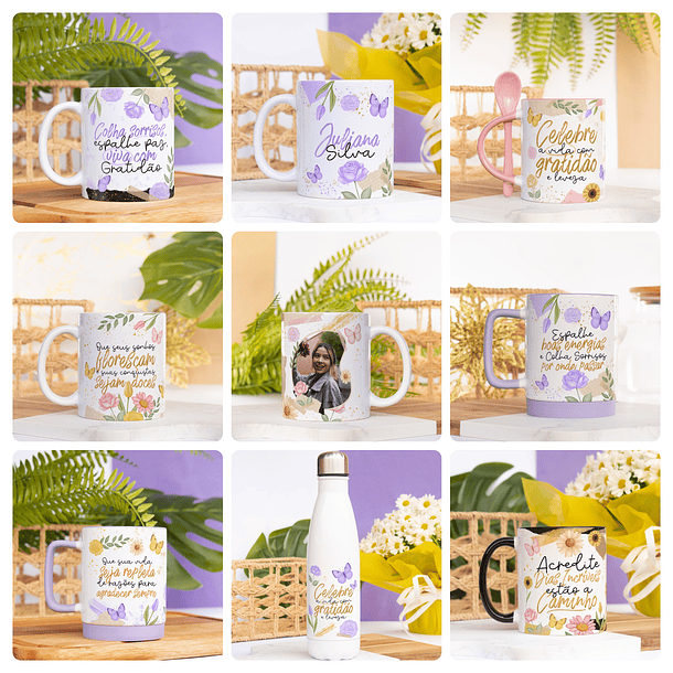 20 Artes para Caneca Floresça Frases Motivacionais Arquivo em Png   2