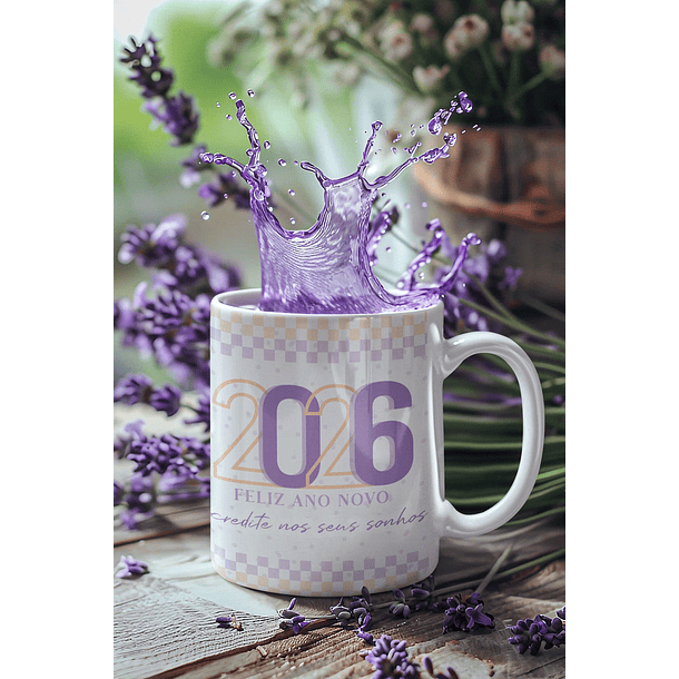 25 Artes Caneca Ano Novo Calendário 2026 Arquivo Editável  5