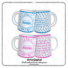 12 Artes para Caneca Padrinho e Madrinha, Dindo e Dinda Arquivo em Jpg  5