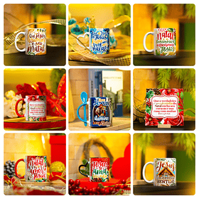 21 Artes para Caneca e Azulejo Natal de Jesus Arquivo em Png  