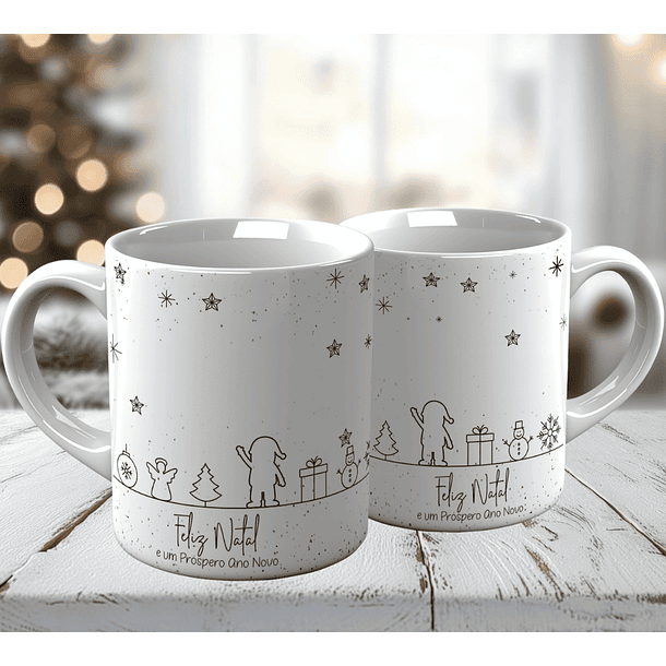 10 Artes para Caneca Natal Minimalista Arquivo em Jpg 5