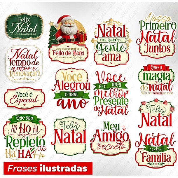 39 Artes para Caneca e Azulejo Natal Papai Noel Arquivo em Png  5