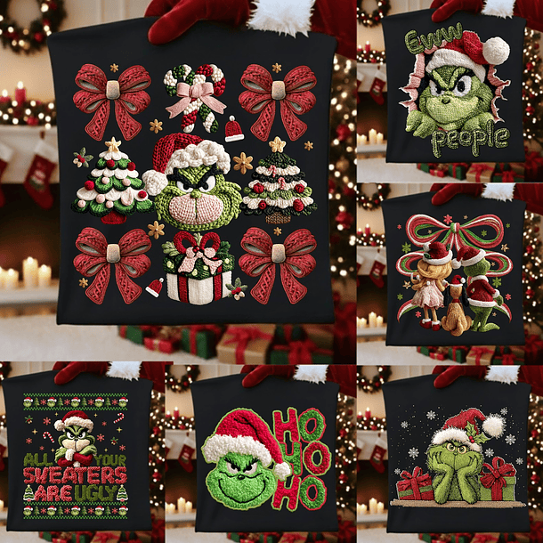Kit Digital  Grinch + Alfabeto Natal em Png  4