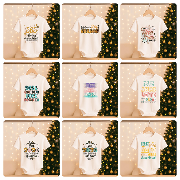 168 Artes para Camisa, Caneca, Body, Copo e Capa agenda Ano novo 2026 Arquivo Editável e Jpg 7