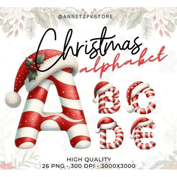 Kit Digital  Grinch + Alfabeto Natal em Png  6