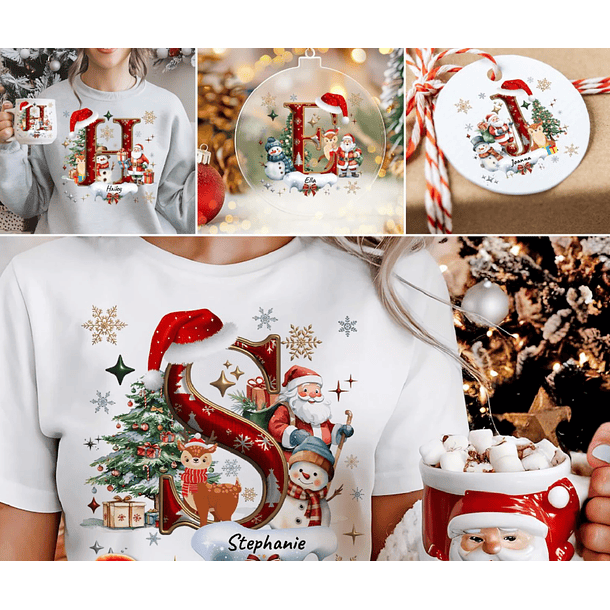 Kit Digital  Grinch + Alfabeto Natal em Png  7
