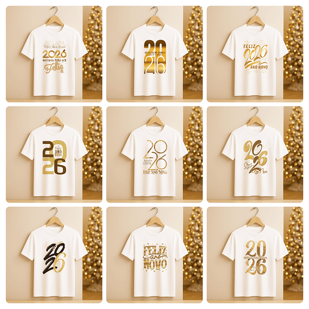 168 Artes para Camisa, Caneca, Body, Copo e Capa agenda Ano novo 2026 Arquivo Editável e Jpg 13