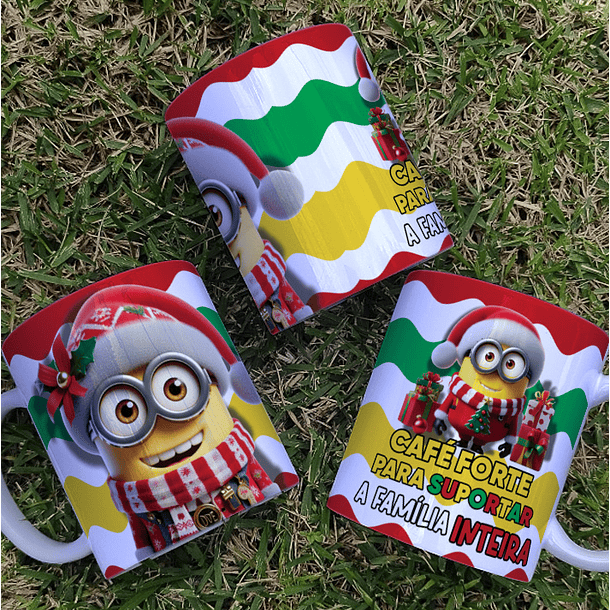 7 Artes para Caneca Minions Natal Arquivo Editável  5
